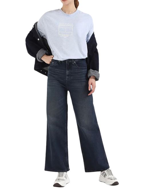 T-shirt donna ghiaccio in cotone Tommy Hilfiger | WW0WW45525DV6